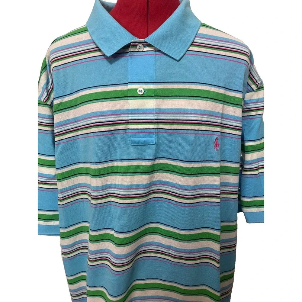 Polo Ralph Lauren Blue Striped Shirt Size 2XLT